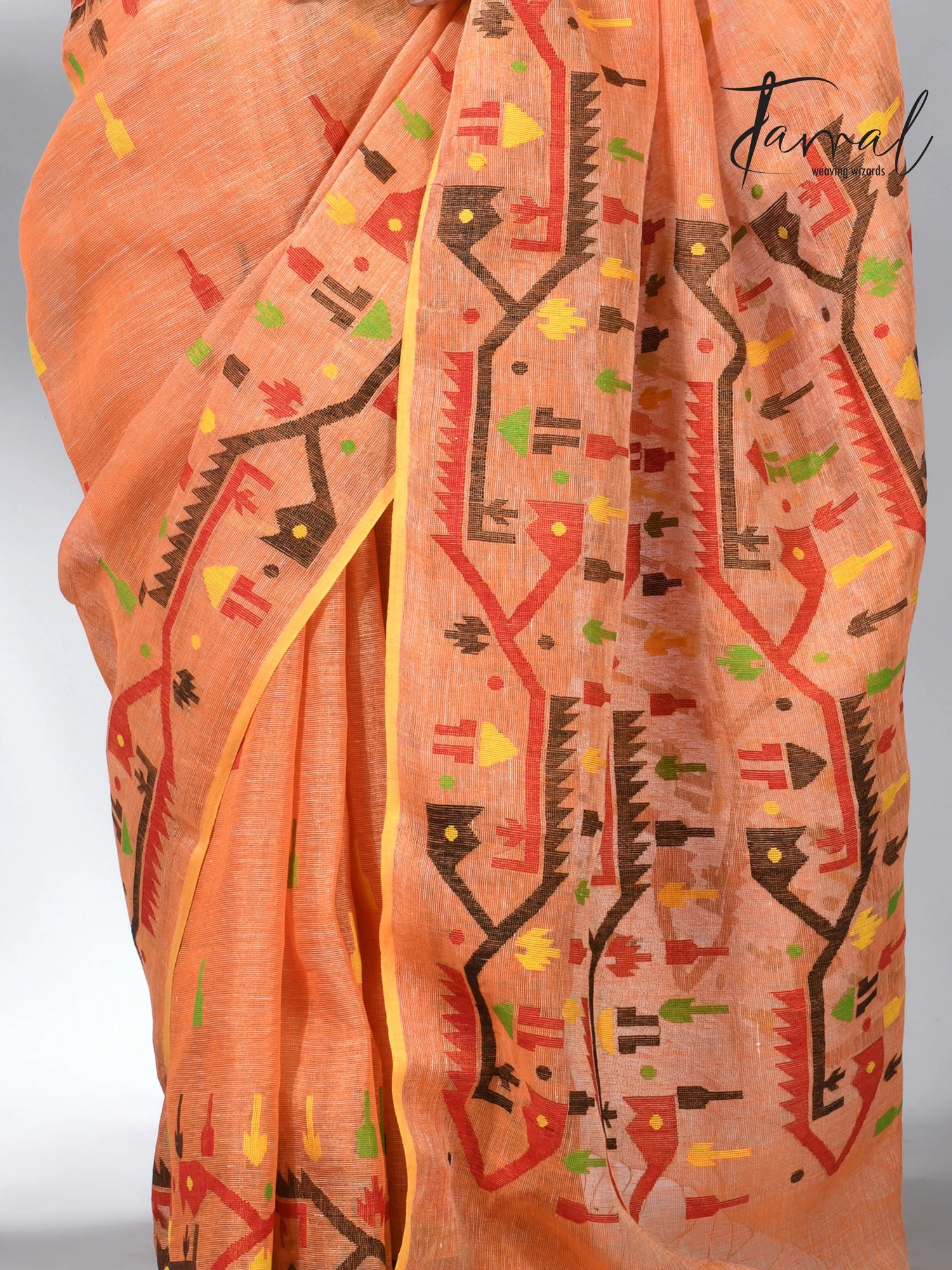 jamdani saree, jamdani, handloom, handwoven, saree, silk, dhakai, weaving, kolkatasaree, tamalboutique