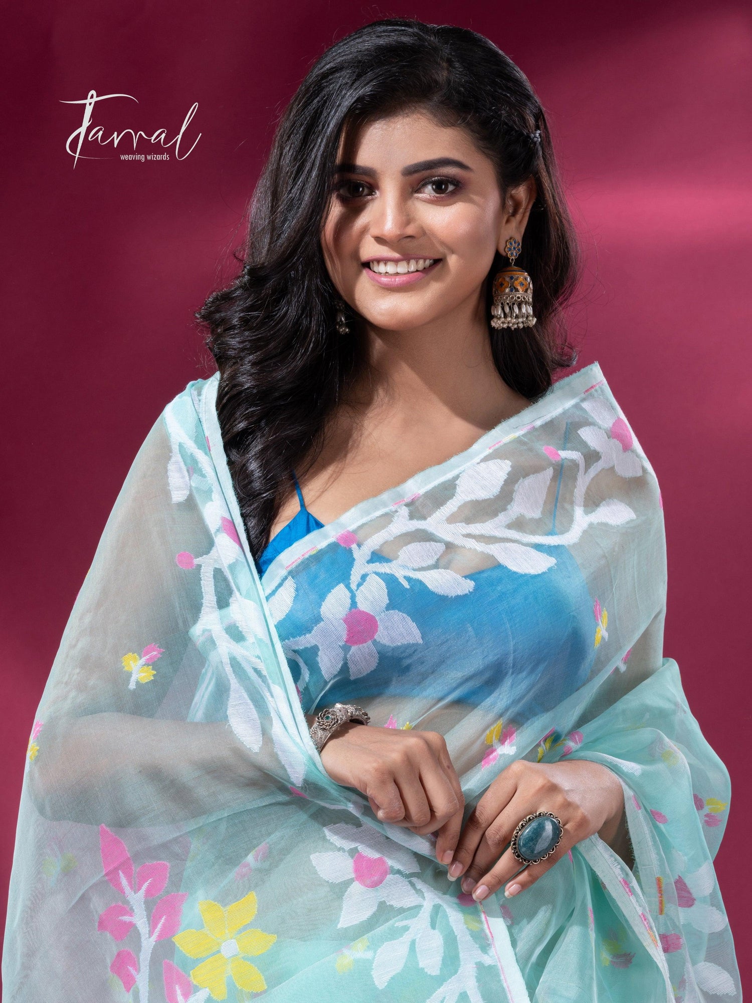 jamdani saree, jamdani, handloom, handwoven, saree, silk, dhakai, weaving, kolkatasaree, tamalboutique