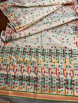 Shweta Rangoli soft handloom dhaki jamdani saree - Tamal Boutique