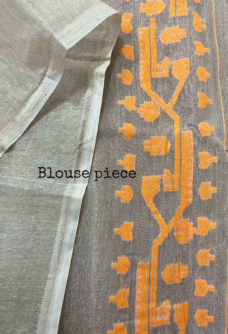 Shweta Rangoli soft handloom dhaki jamdani saree - Tamal Boutique