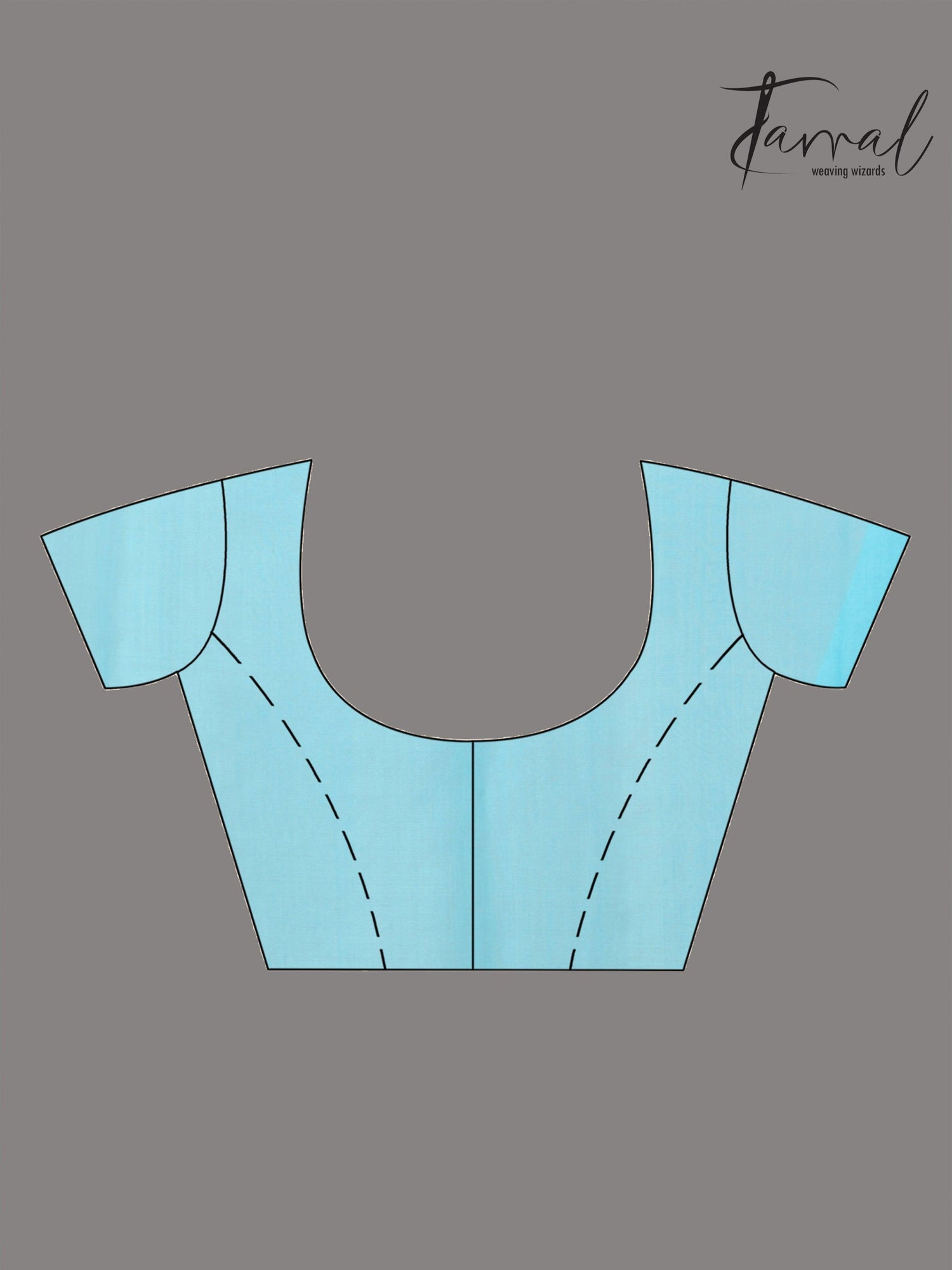 Sky Firoza with muslin silk floral handwoven jamdani saree blouse