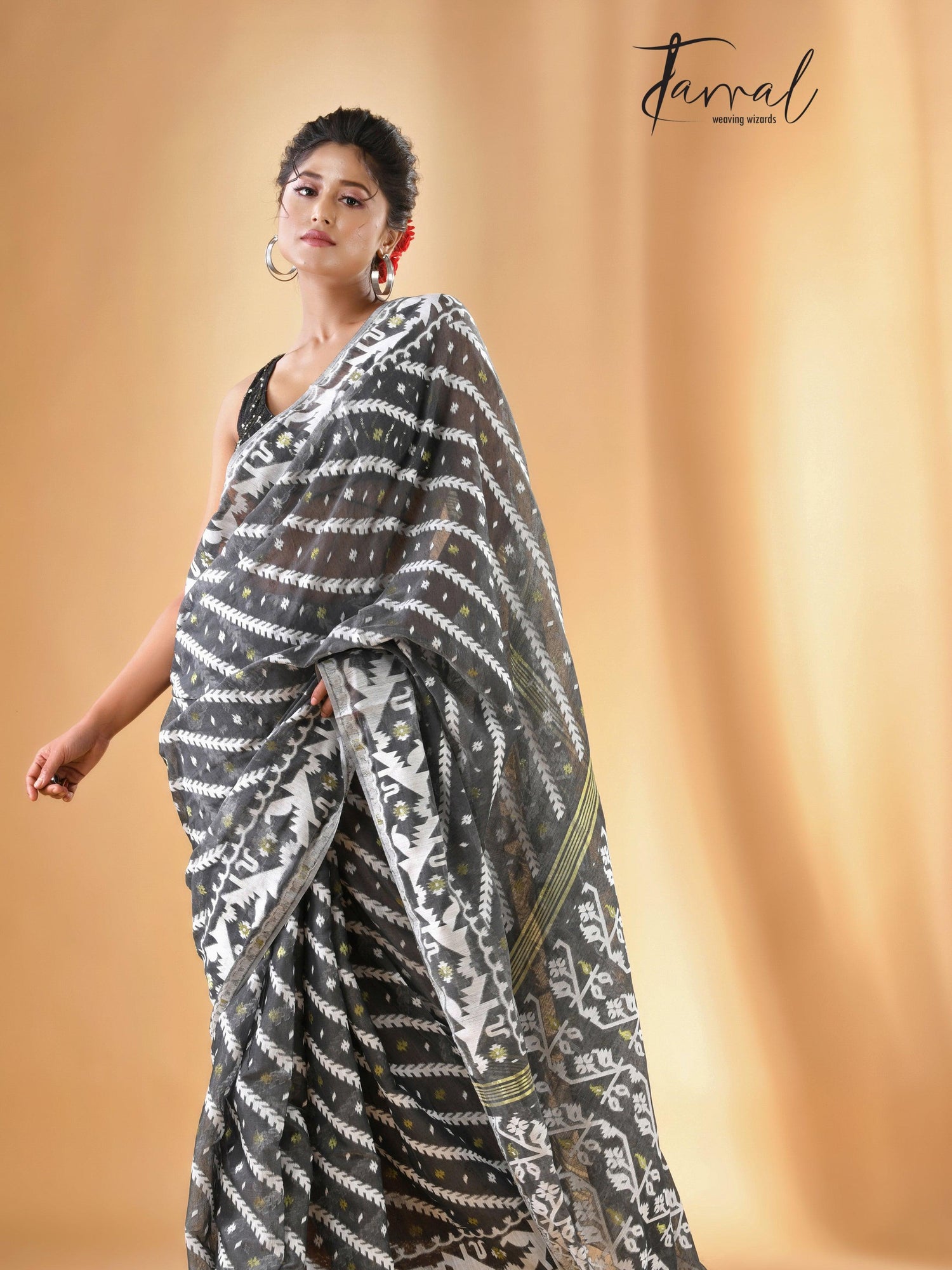 jamdani saree, jamdani, handloom, handwoven, saree, silk, dhakai, weaving, kolkatasaree, tamalboutique
