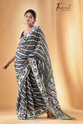 jamdani saree, jamdani, handloom, handwoven, saree, silk, dhakai, weaving, kolkatasaree, tamalboutique
