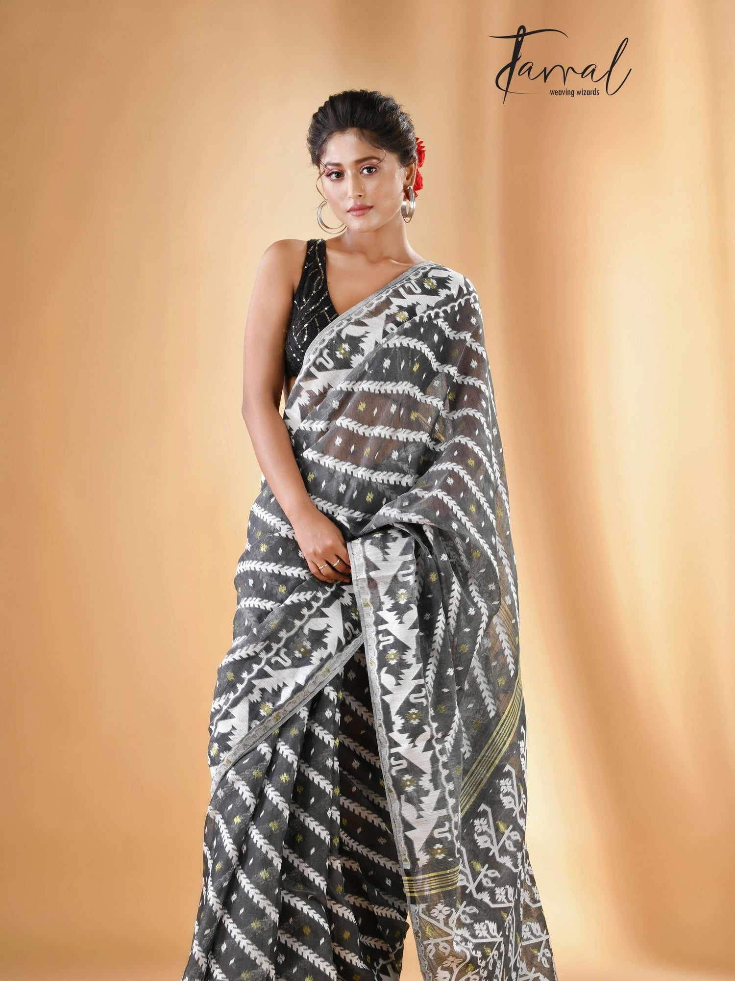 jamdani saree, jamdani, handloom, handwoven, saree, silk, dhakai, weaving, kolkatasaree, tamalboutique
