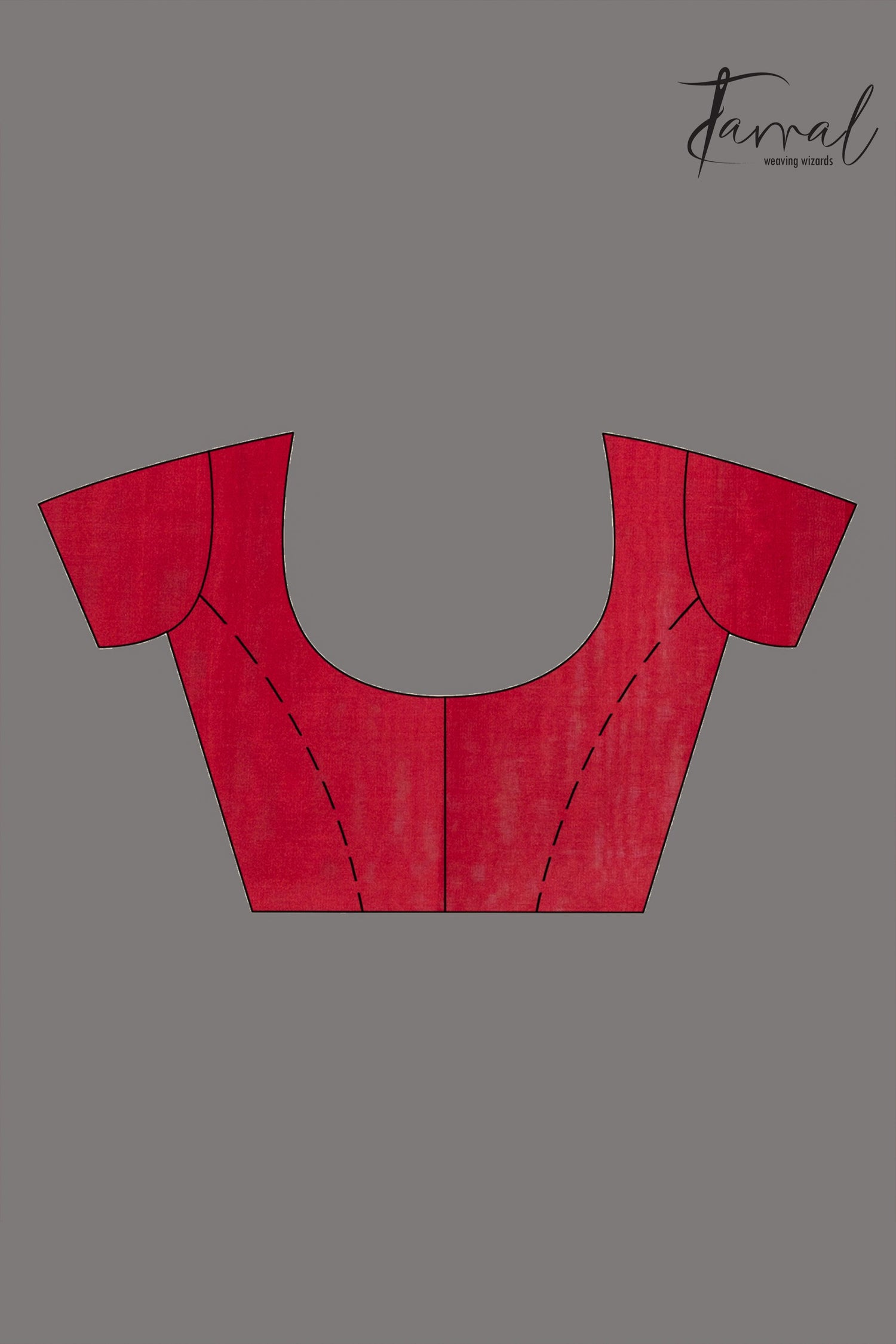 Sweet red floral border handwoven muslin silk jamdani saree blouse