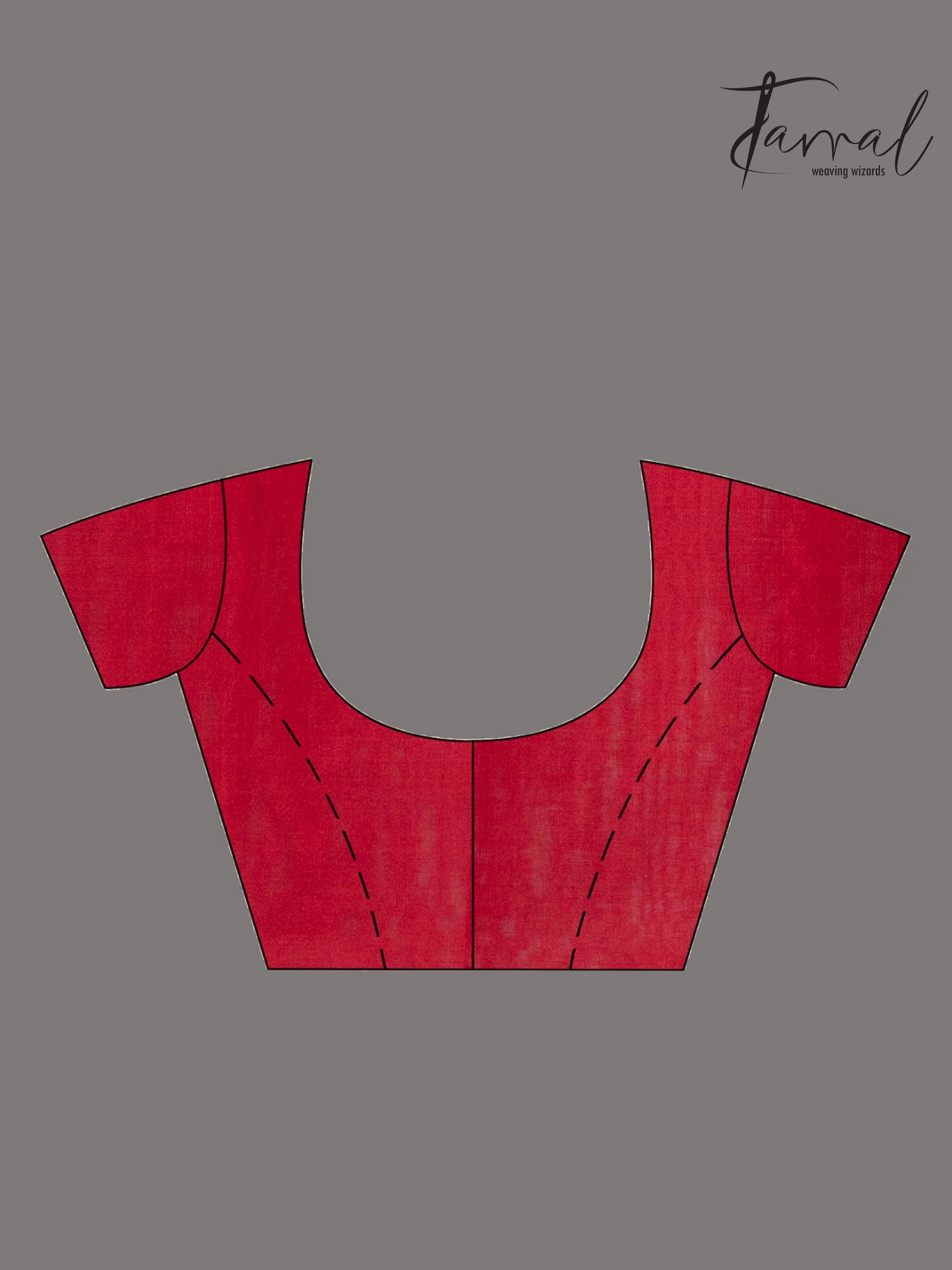 Sweet red floral border handwoven muslin silk jamdani saree blouse