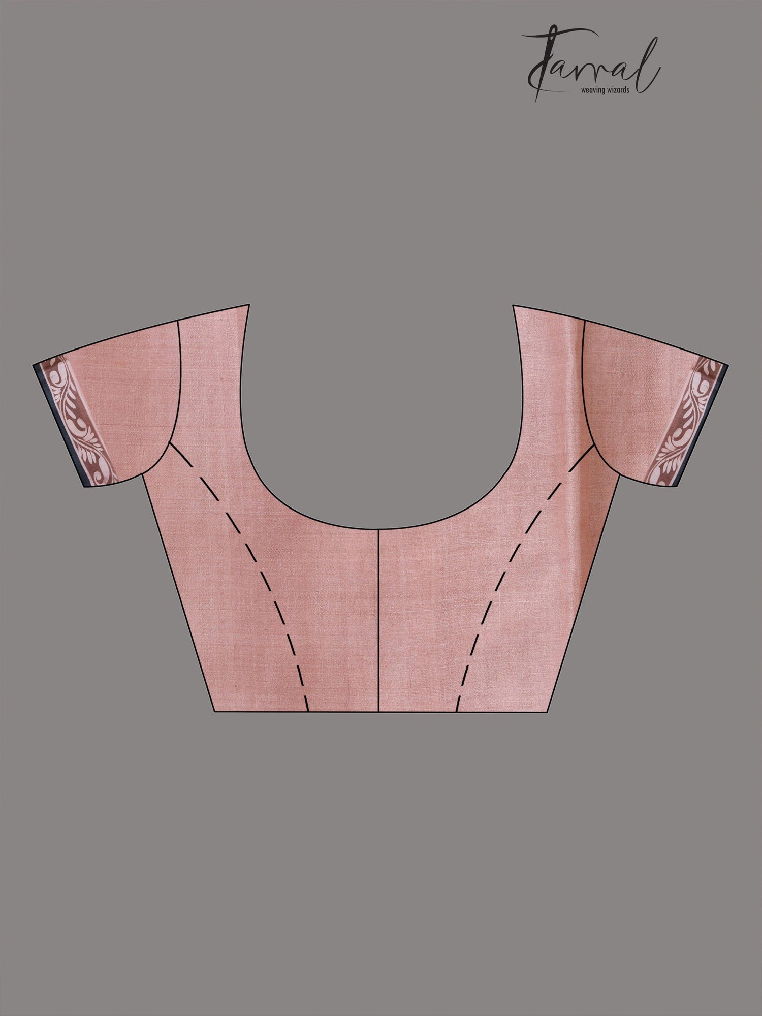 Teracota with black border durga hand painted pure silk saree