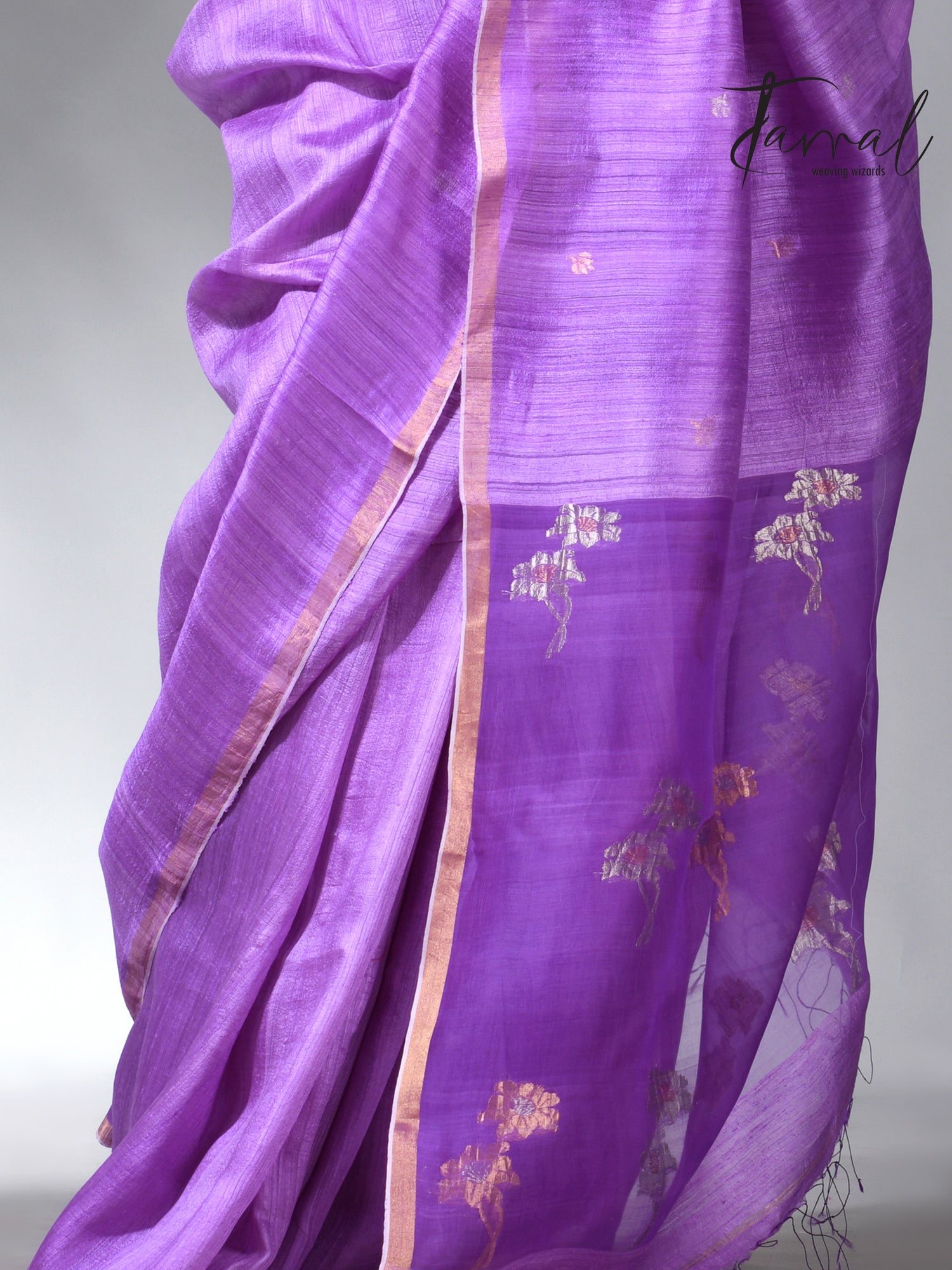 The Periwinkle matka silk handloom jamdani saree collection