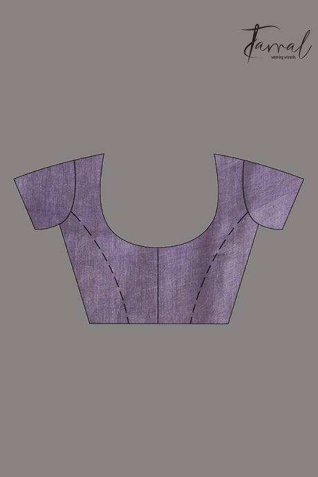 The Purplish grey handloom jamdani linen saree collections