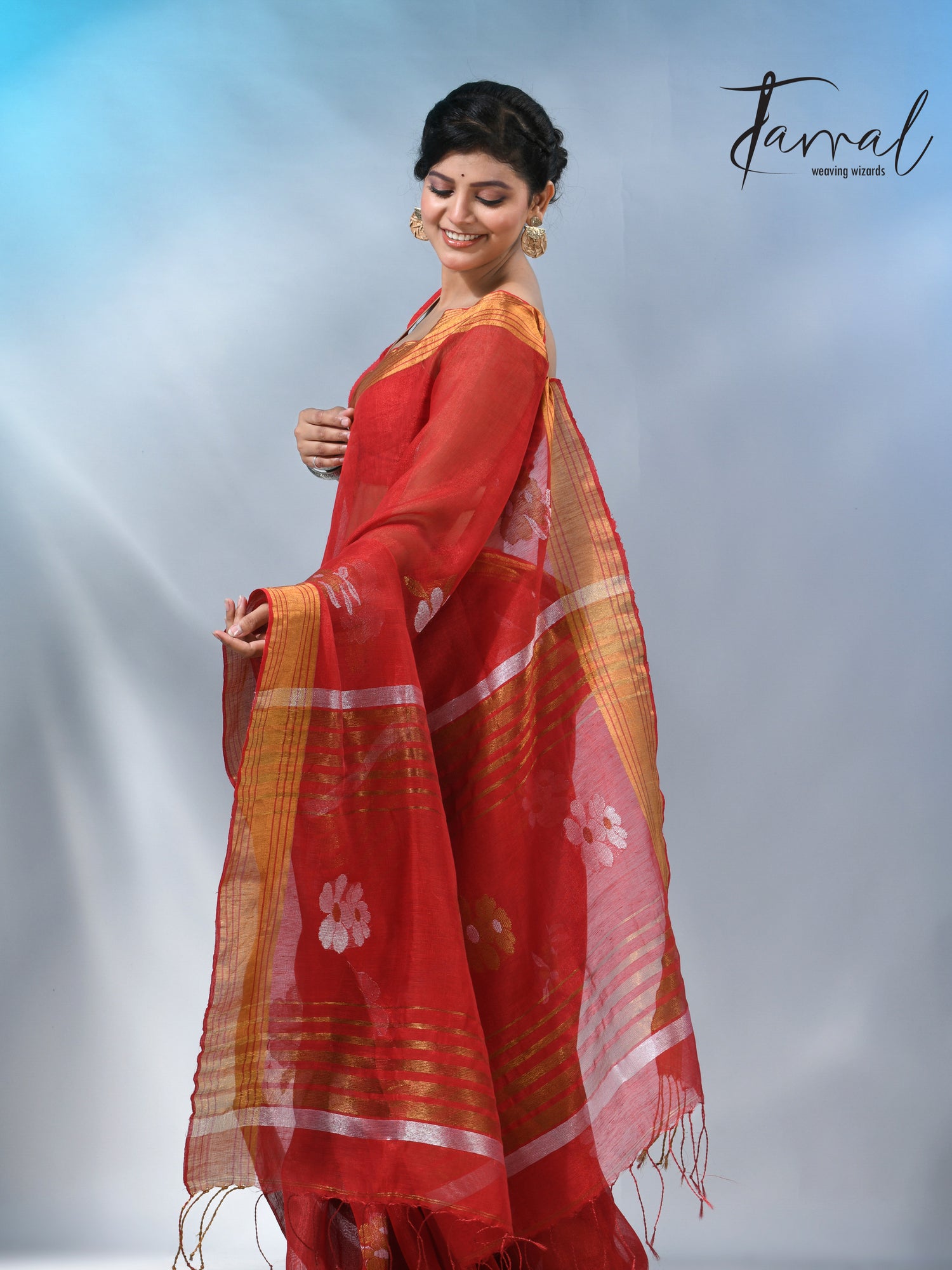 jamdani saree, jamdani, handloom, handwoven, saree, silk, dhakai, weaving, kolkatasaree, tamalboutique