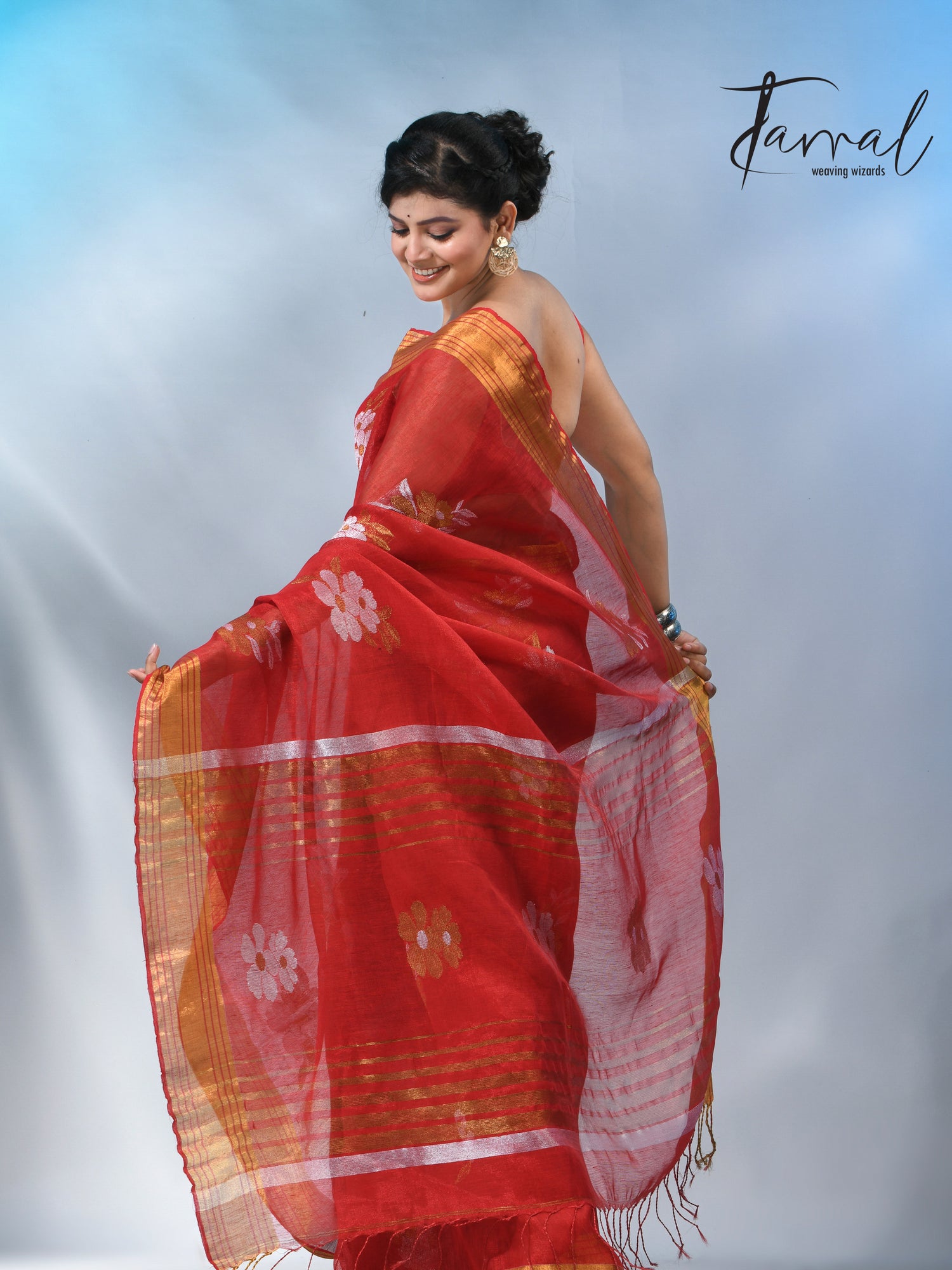 jamdani saree, jamdani, handloom, handwoven, saree, silk, dhakai, weaving, kolkatasaree, tamalboutique