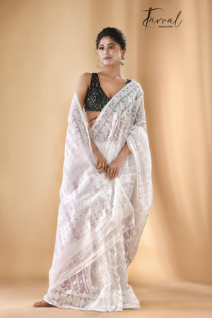 jamdani saree, jamdani, handloom, handwoven, saree, silk, dhakai, weaving, kolkatasaree, tamalboutique