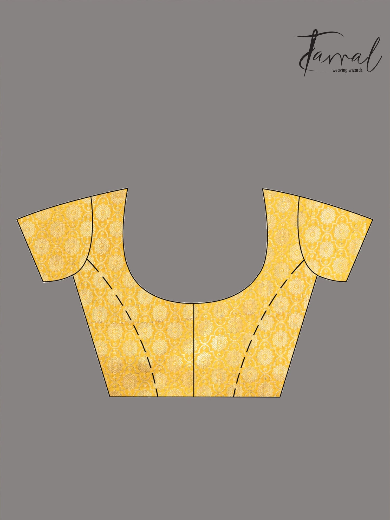 Yellow colour saree in benarasi silk handloom jamdani piece