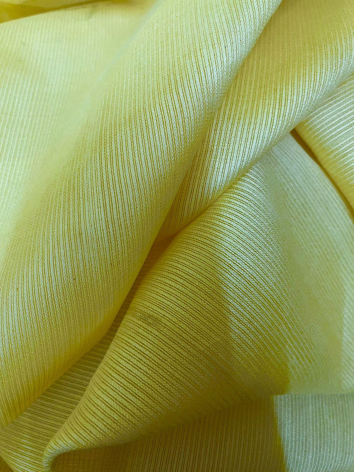 Yellow with Multicolour allover floral motifs handwoven muslin silk jamdani saree - Tamal Boutique