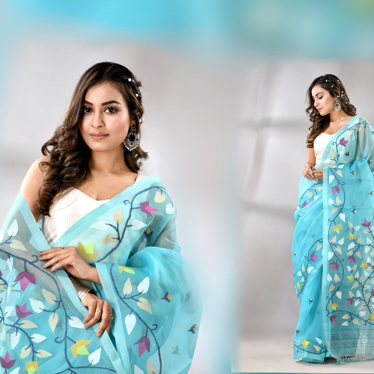 【COUNTER POINT】 JAMDANI SAREE BLOUSE COUNTER POINT】 JAMDANI SAREE BLOUSE